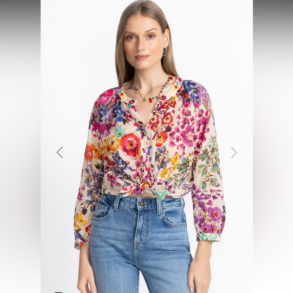 NWT JOHNNY WAS RAGLAN PINTUCK BLOUSE - Picture 5 of 5